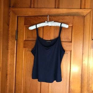 Blue Fitted Sleeveless Camisole